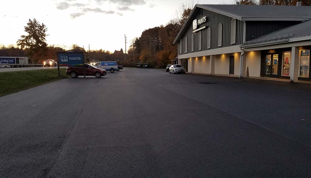 parking lot after